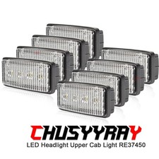 8pcs Led Headlight For Deere Tractor Lights Replace R161288 Re306510 Re37450