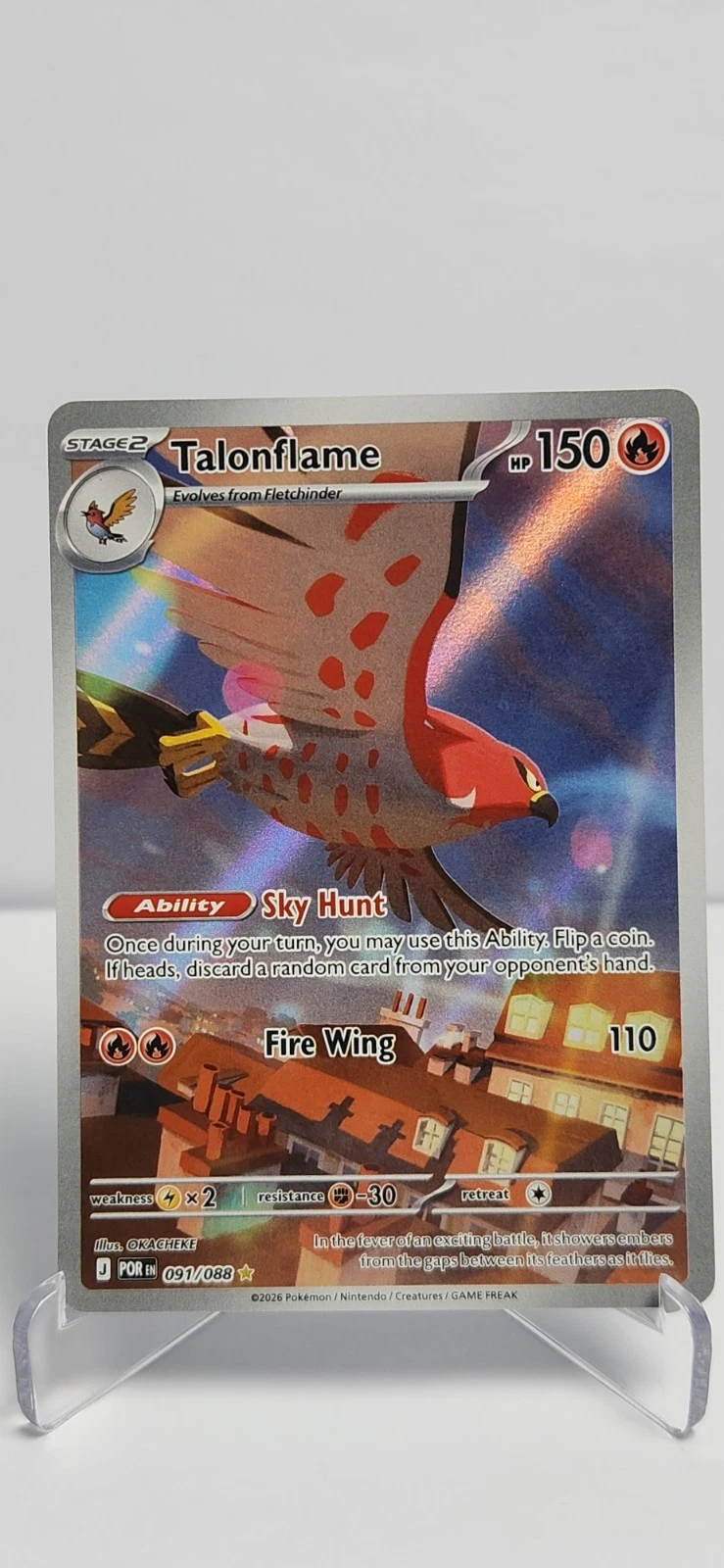 Pokémon TCG Talonflame 091/088 Illustration Rare Perfect Order IR NM/M