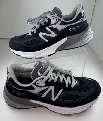 New Balance 990v6 Made in USA Sz 7.5 B Womens Black White Silver w990BK6 Shoes