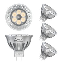 5 Pack 12v Led Spotlight Bulbs Mr16 Base 3000k Warm White 7w Led50w Halogen