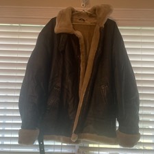 Vintage Wilda Genuine Leather Shearling Bombe...