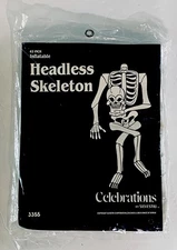 NEW VTG Silvestri 5 Foot 2” Inflatable Headless Skeleton Halloween Decoration