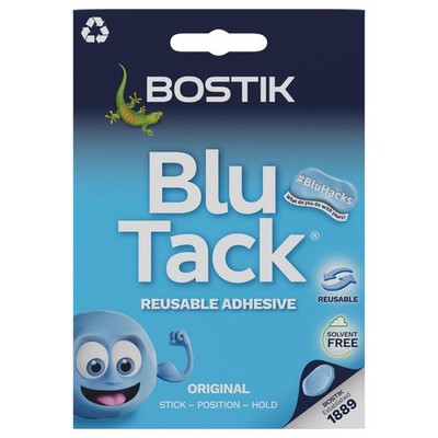 BOSTIK Blu Tack (1 Pack) 1.6oz Multipurpose Mounting Sticky Putty 1.6oz, Blue 