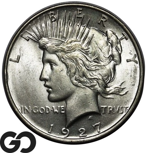 1927-D Peace Dollar, Tough This Nice, Choice BU++ Better Date