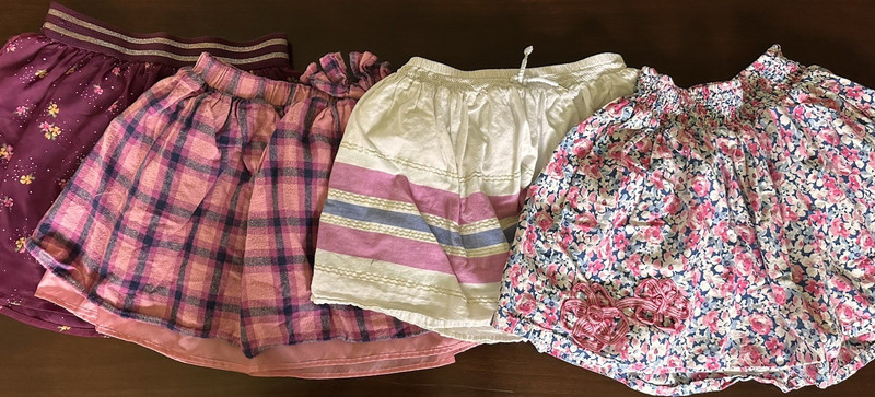 Girls Skirts Size 8 Multicolor Floral Striped Plaid