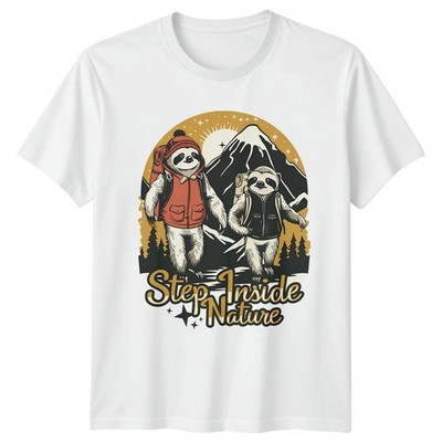 Step Inside Nature Unisex T-Shirt Faultier Wandern Geburtstag Geschenk für Sie und Ihn