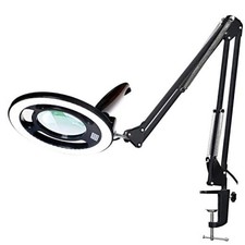 12X Magnifying Glass with Light,  2,200 Lumens LED Magnifying 12X Clamp Black