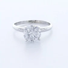 Solitaire Engagement Ring Classic 14K Gold 2.34 CT Round Natural Diamond D SI2