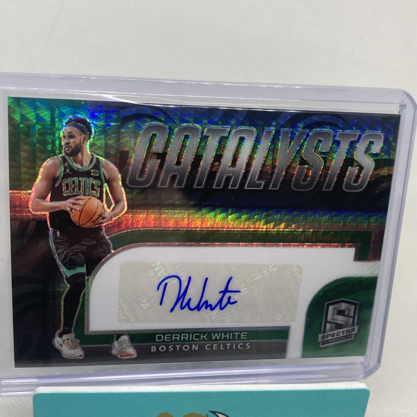 Derrick White 2022-23 Spectra Catalysts Signatures Meta Auto