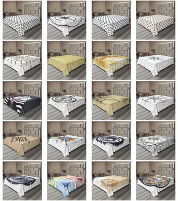 Ambesonne Compass Flat Sheet Top Sheet Decorative Bedding 6 Sizes