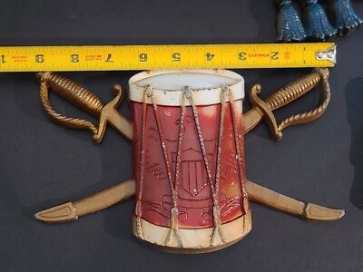 【希少】60's USA製 1966年製 SEXTON製 鋳造金属壁アート 兵士 SET OF 3) Vintage Sexton #576 Cast Aluminum Wall Art Hanger Bugle