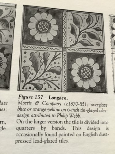 RARE HAND PAINTED WILLIAM MORRIS / PHILLIP SPEAKMAN WEBB LONGDEN TILES AS FOUND. - Picture 22 of 24