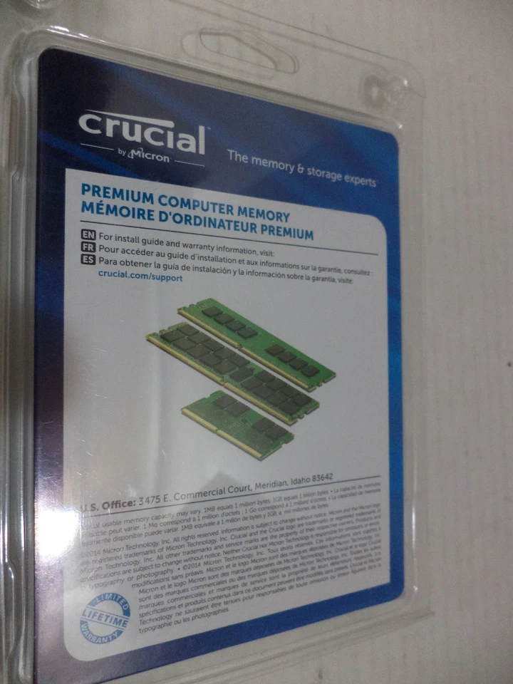 Crucial PC2-6400 2 GB DIMM 800 MHz DDR2 SDRAM Memory (RM25664AA800) - Image 2 of 2
