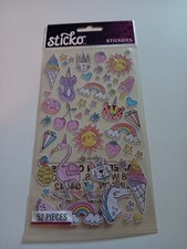 Stickers Sticko Kawaii Unicorn Cats Flamingo Ice Cream Rainbows Fruit Sun Stars