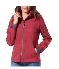 FREE COUNTRY WOMENS SUPER SOFTSHELL JACKET, ETCHED RED *CHOOSE SIZE