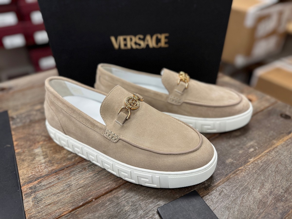 New Versace Men's Shoes Medusa Bit Loafer Sneaker | eBay