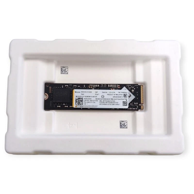 Micron 3500 512 GB M.2 2280 SSD NVMe PCIe Opal Gen4 x4