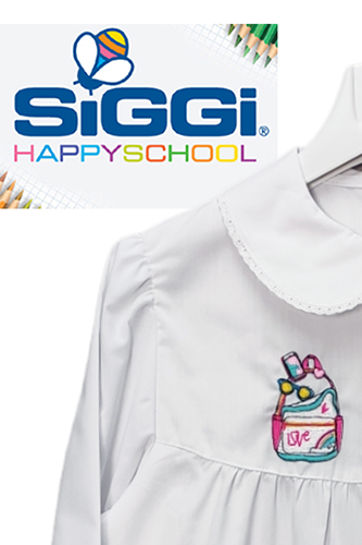 Apron Baby Girl White Embroidered for School Upwards And Elementary Siggi - Picture 41 of 64