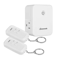 DEWENWILS Remote Control Outlet with 2 Remotes, Remotely Turn on/off Light