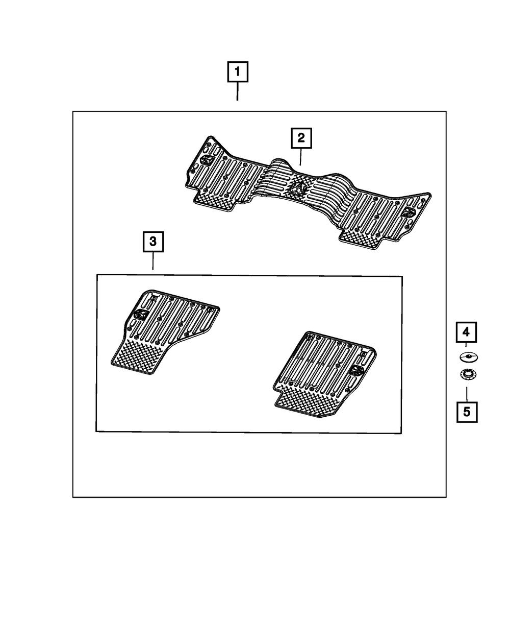 Genuine Mopar Mat-Front & Rear 7AN76TX7AA