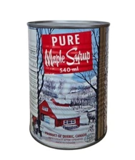 12 Cans Of Certified Organic Quebec Maple Syrup 540ml Each Amber roast