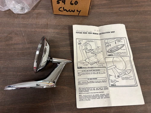 1959 1960 CHEVY IMPALA BELAIR EXTERIOR BOW TIE MIRROR 525