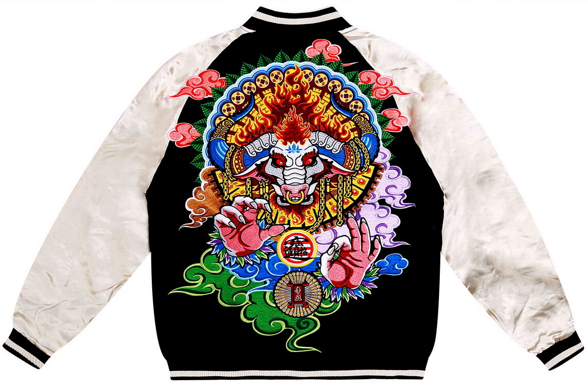 コレクション JAPANESE EMBROIDERED JACKETS/ VOL1,2 MQMYJSP Winter Men Bomber Jacket Japanese Embroidery Jacket
