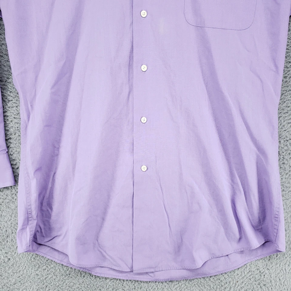 Camisa Oxford Bergamo New York Para Hombres M Púrpura Ajustada con Botones Foto 4 de 4