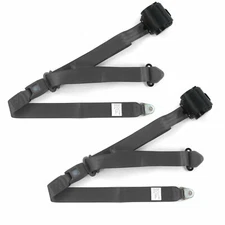Chevy Nova 1975-1979 Standard 3pt Charcoal Retract Bucket  Seat Belt Kit-2 Belts