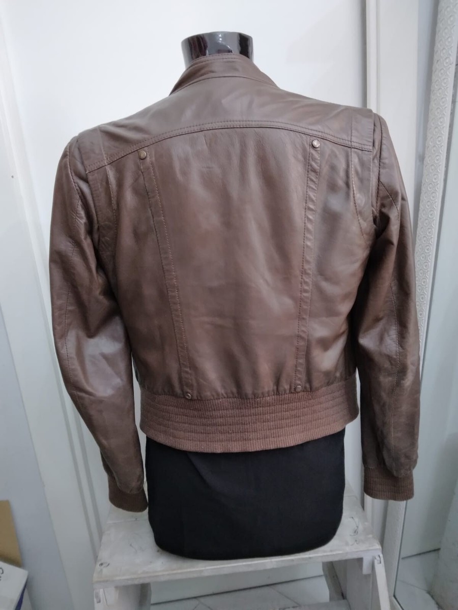 ジャケット PATRIZIA PEPE JACKET Patrizia Pepe Brown Genuine Leather Jacket Used Women Size