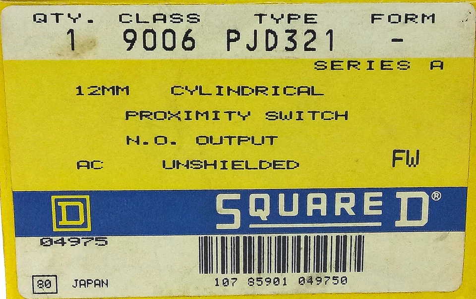 Square D 9006-PJD321 24-240 V AC 12 mm Unshielded Proximity Sensor - Image 3 of 3