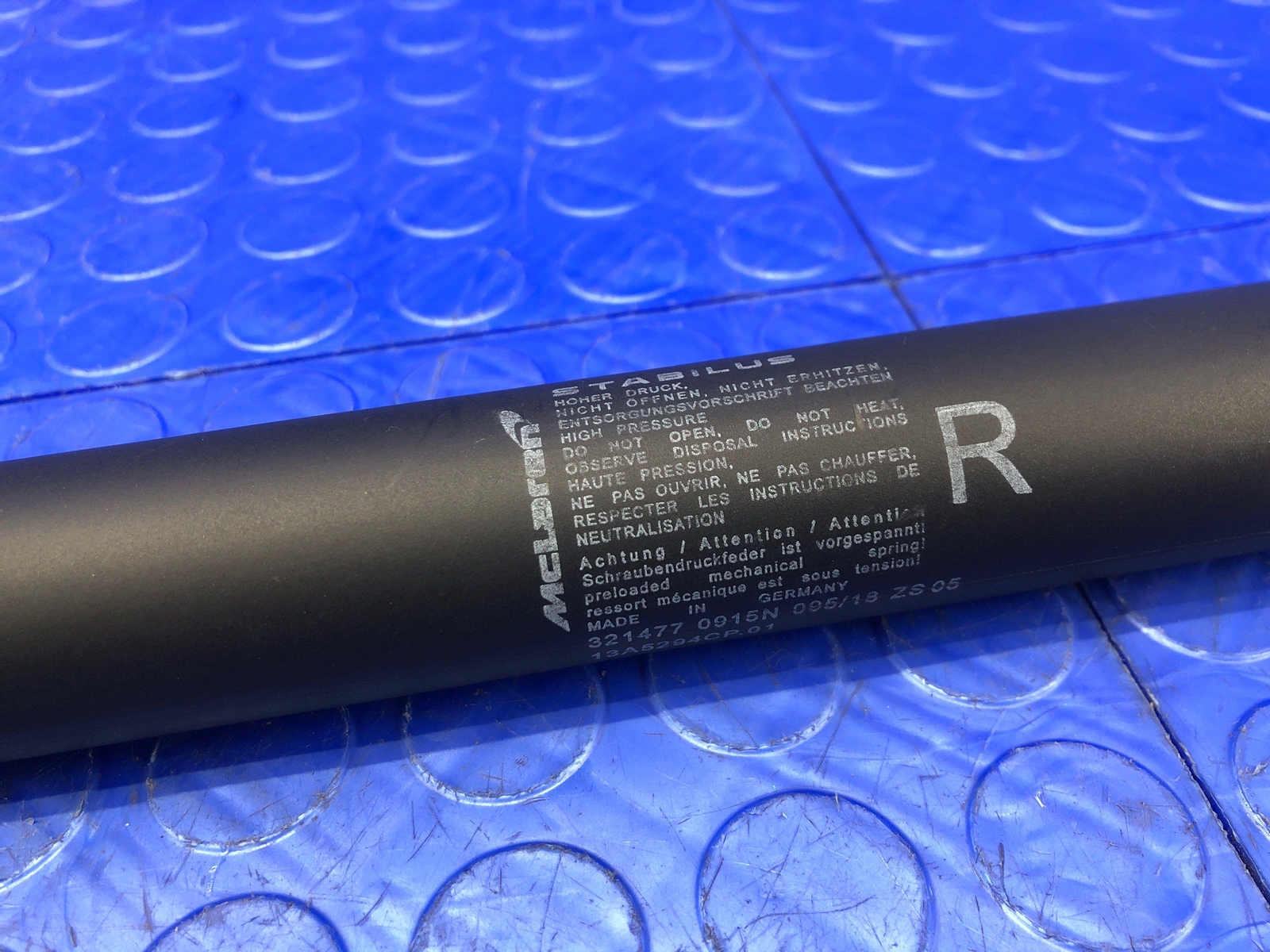 2016-2021 MCLAREN 570S OEM FRONT RIGHT DOOR STRUT ROD SHOCK ABSORBER 13A5294CP