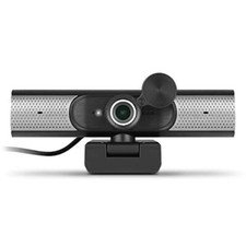 Aluratek HD 1080P Webcam, USB-C/USB-A, w/Built-in Speakers  Mic AWCS06F