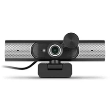 Aluratek HD 1080P Webcam, USB-C/USB-A, w/Built-in Speakers & Mic AWCS06F