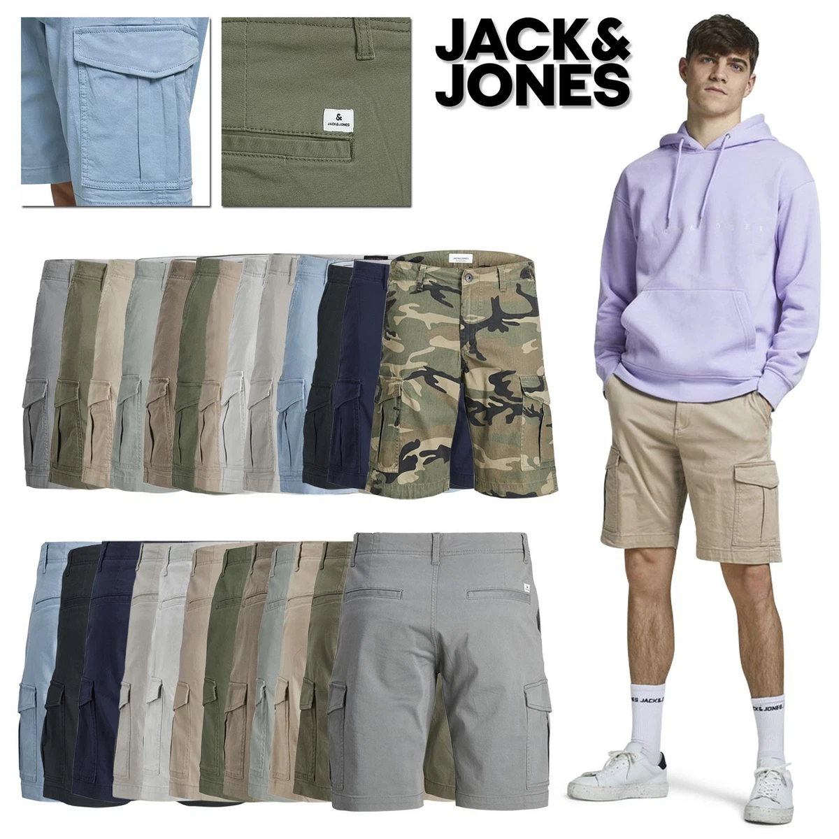 Mens long shorts hot sale ebay