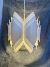 Lars Schioler Hoyrup Lighting Vintage 6 Sides 3 Tier Lucite Pendant Light