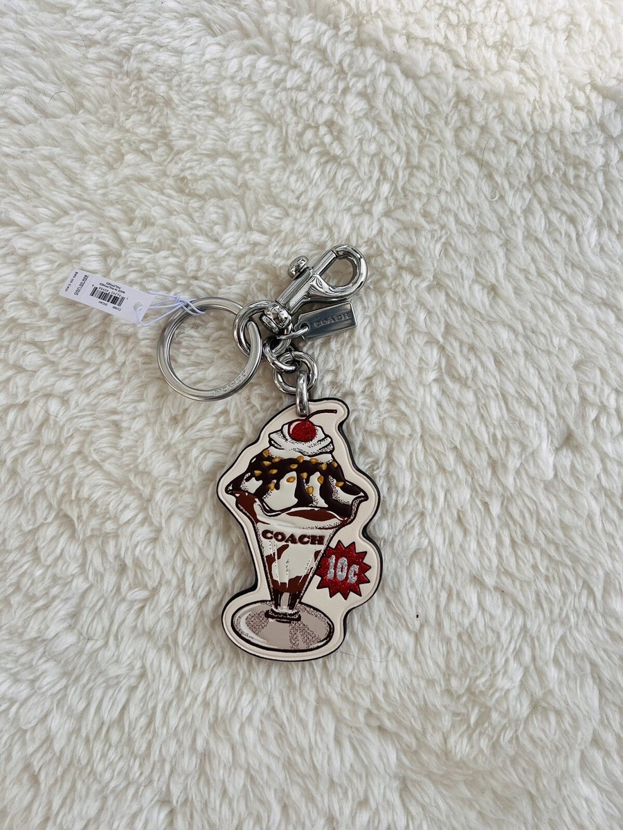 【関税込み】Ice Cream Sundae Charm Small Leather Goods - Ma NWT COACH ICE CREAM SUNDAE CHALK/MULTI LEATHER BAG CHARM FOB