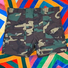 Vintage NOS 80s 90s Womens Camo Shorts Jr Sz 9 Military Made in USA Camouflage