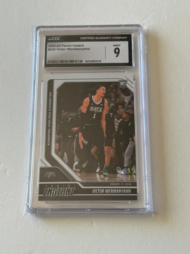 2023 Panini Instant 243 Victor Wembanyama SPURS Rookie Card Print Run 2396 CGC 9