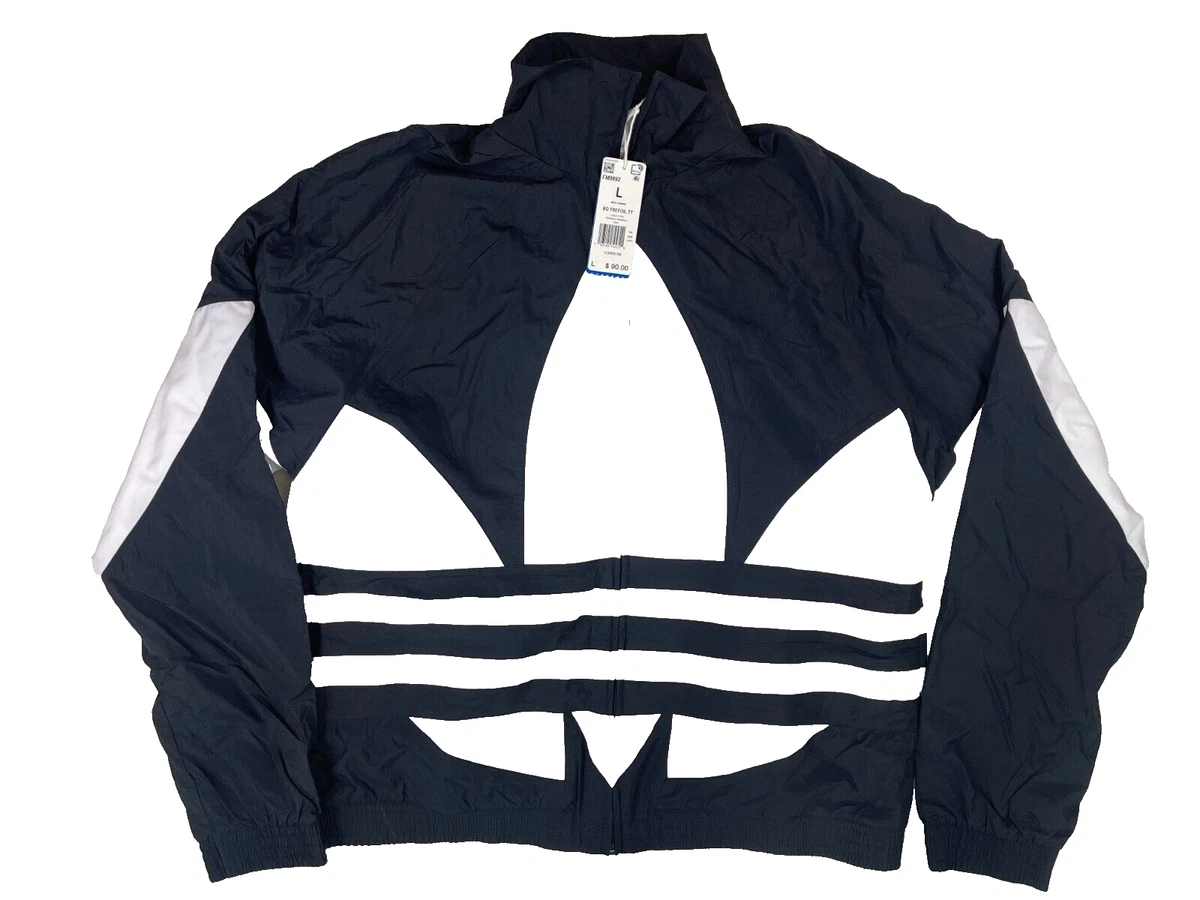 Adidas Originals Big Trefoil Track Jacket Black White Size Large FM9892 New  | eBay