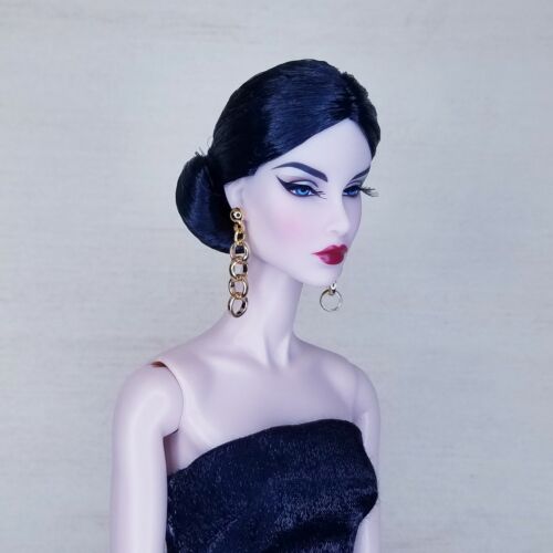 Fashion Royalty NuFace Poppy Parker Integrity Toys Jewelry Basic Gold Earrings - Picture 2 of 2