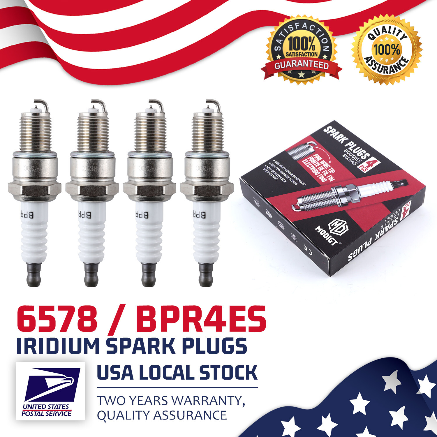 Enhance Engine Performance For NGK 6578 / BPR4ES, OEM Spark Plugs Set 16pcs NEW