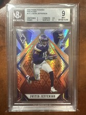 2020 Panini Phoenix Justin Jefferson Fire Burst BGS Beckett Gem Mint 9 SP RC