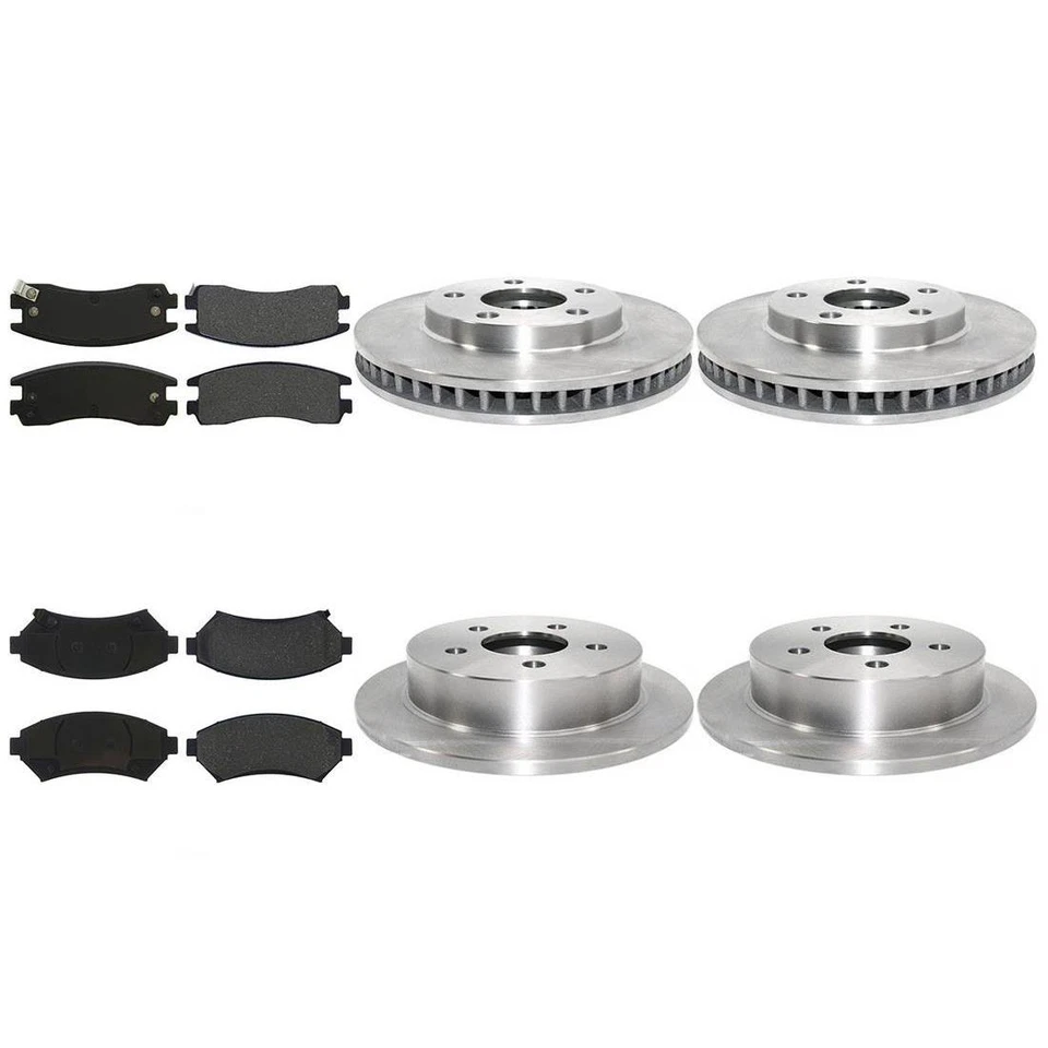 Rotores de freno delanteros traseros y pastillas de freno de cerámica XH para Pontiac Grand Prix 1997-1998 Foto 2 de 4