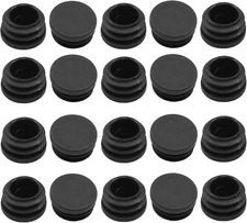 40 Pack 7/8" round Black PE Plastic Plugs for round Tubing Post, Pipe Post, Chai