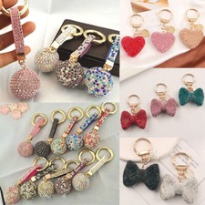 Rhinestone Crystal Car Keychain Metel Buckle Charm Handbag Pendant Key Ring '