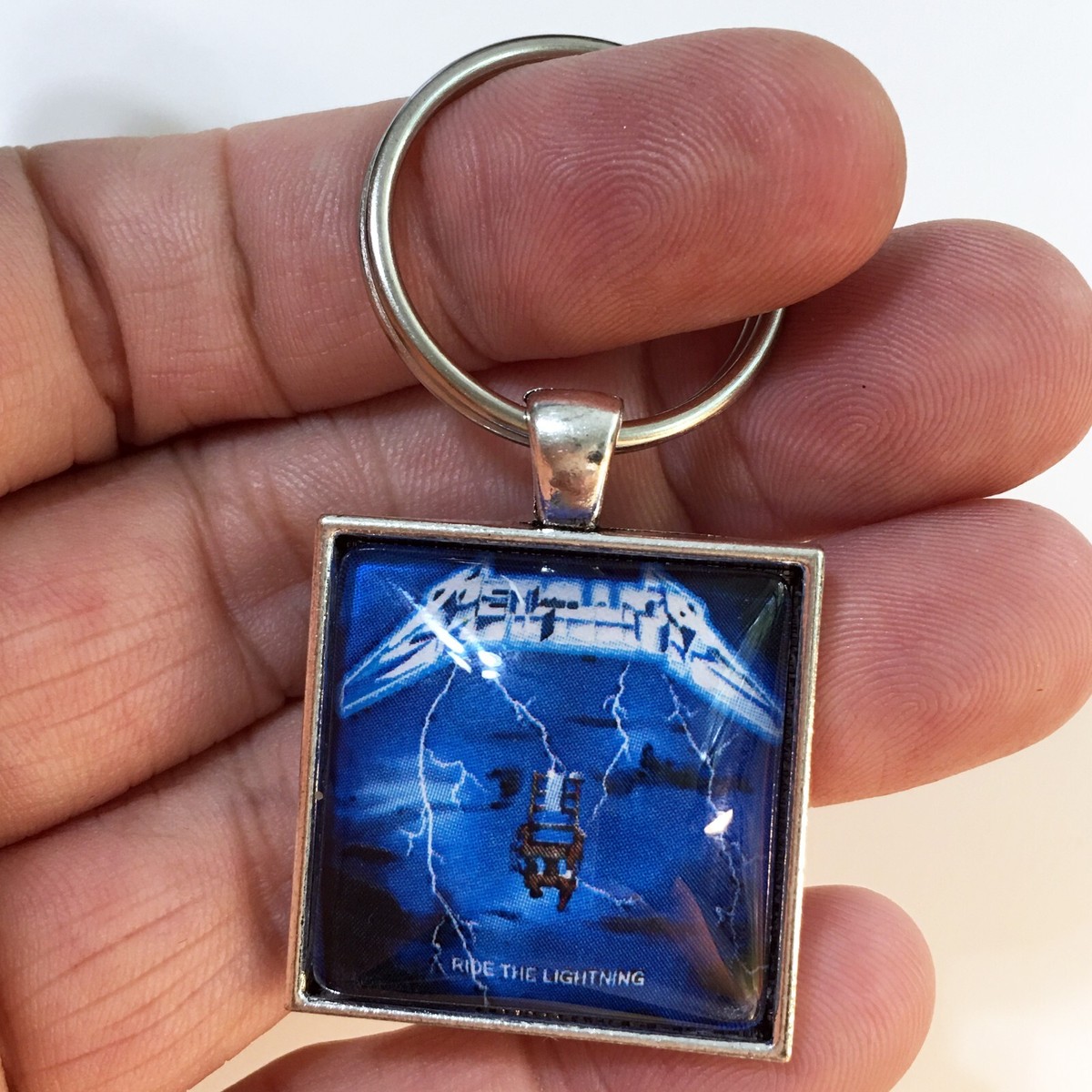 Metallica Ride The Lightning Album Cover Image Keychain or