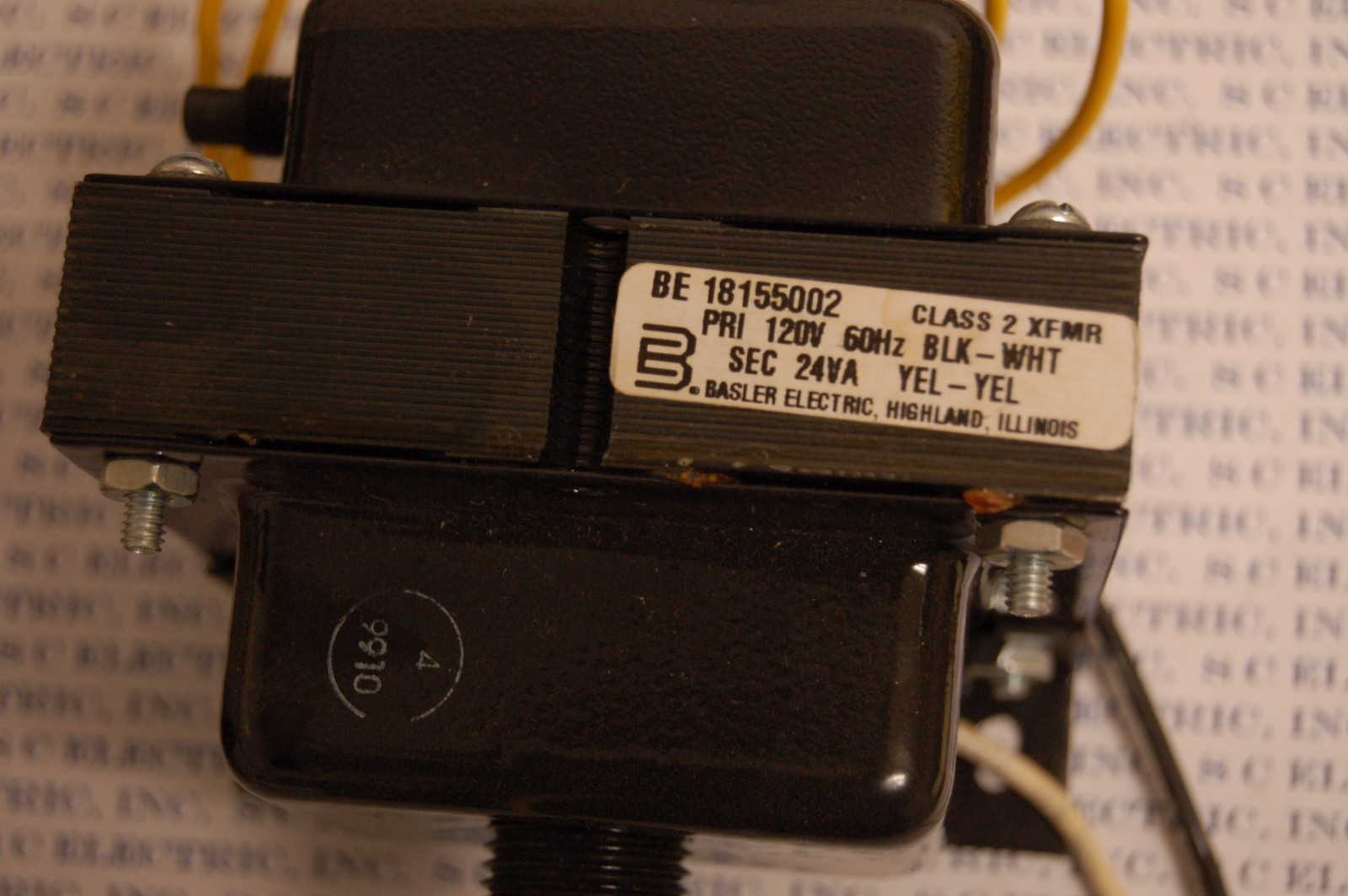 Basler Electric BE 18155002 Transformer Class 2 XFMR PRI 120V 60Hz eBay