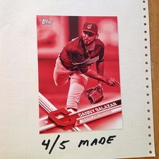 Danny Salazar Pitcher #CLE-3 Indians 4/5 Made 2017 Topps 5X7 Jumbo Red Version
