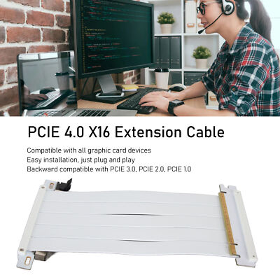 (Weiss) PCIE 4.0 X16 Riser-Kabel